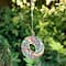 Glitzhome® 8" Multicolor Mosaic Glass Round Hanging Bird Feeder
